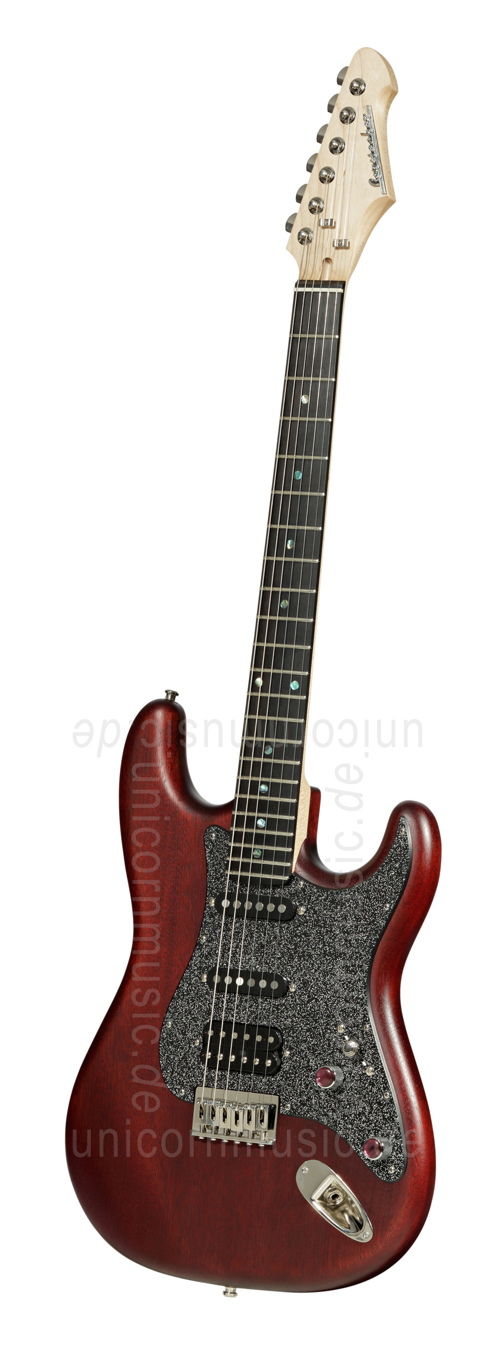 to article description / price Electric Guitar BERSTECHER Deluxe 2018 - Black Cherry / Black Sparkle + hard case - made in Germany