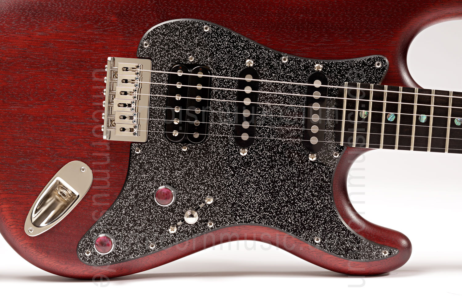 to article description / price Electric Guitar BERSTECHER Deluxe 2018 - Black Cherry / Black Sparkle + hard case - made in Germany