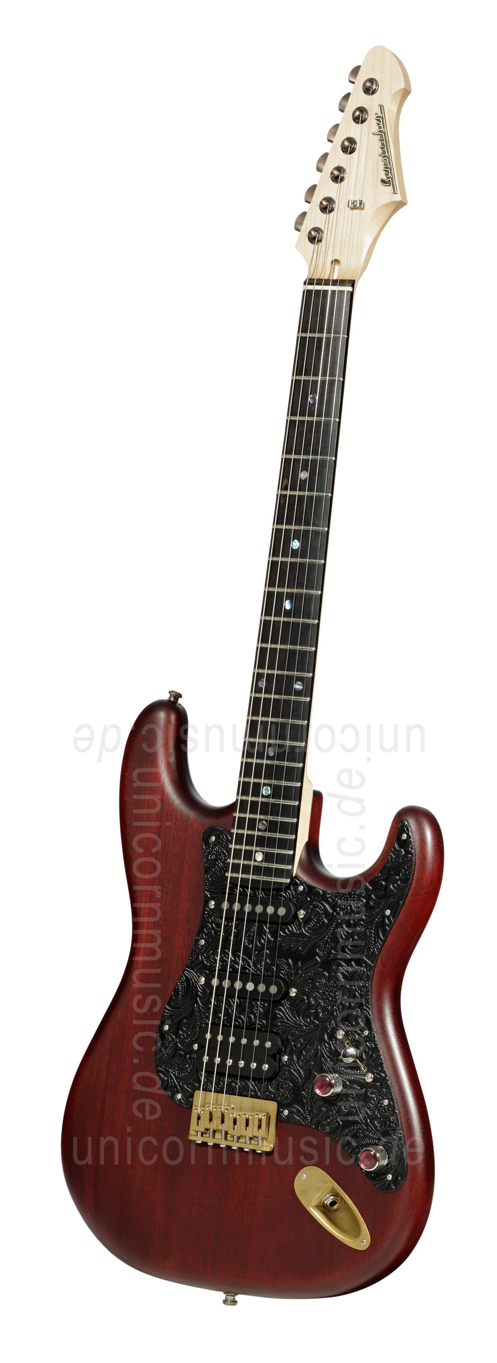 to article description / price Electric Guitar BERSTECHER Vintage 2018 - Black Cherry / Floral Black + hard case - made in Germany