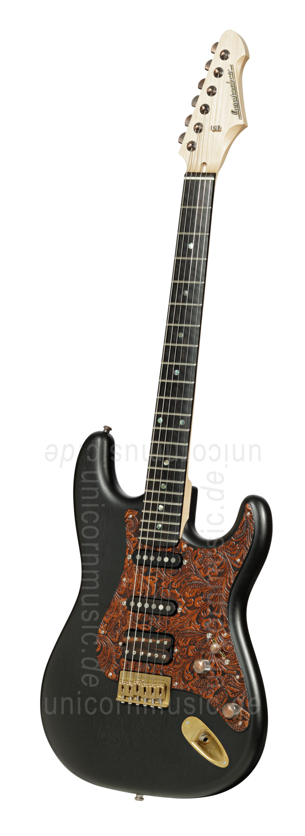to article description / price Electric Guitar BERSTECHER Vintage 2018 - Black / Floral Amber + hard case - made in Germany