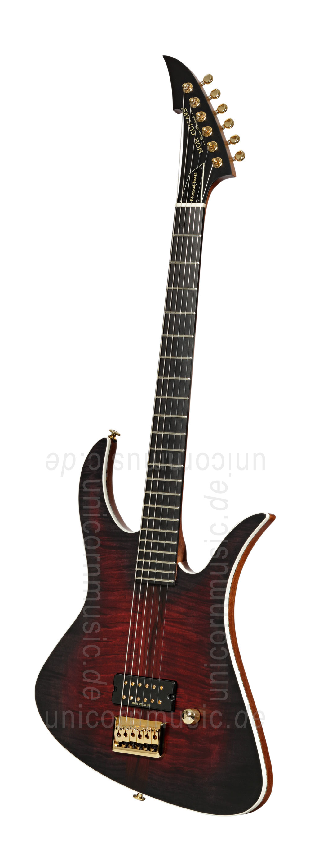 to article description / price Electric MGH GUITARS Blizzard Beast Premium Deluxe - black cherry burst  - made in Germany