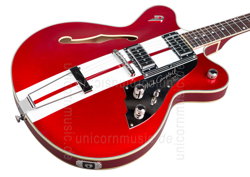 to article description / price Electric Guitar DUESENBERG FULLERTON HOLLOW  MIKE CAMPBELL 2 - Candy Apple Red + Custom Line Case