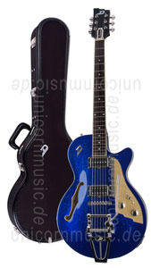 Large view Electric Guitar DUESENBERG STARPLAYER TV - Blue Sparkle + Custom Line Case