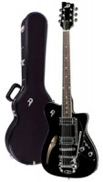 Electric Guitar DUESENBERG CARIBOU - Black - Tremolo + custom line case