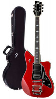 Electric Guitar DUESENBERG PALOMA - Red Sparkle + custom line case
