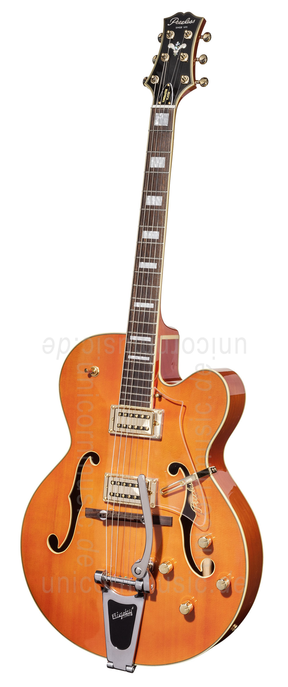 to article description / price Full-Resonance Archtop Jazz Guitar - TONEMASTER PLAYER Orange + hardcase 
