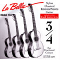 Children's- Classical Guitar Strings Set 3/4 - LA BELLA 134 - normal Tension