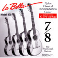 Children's- Classical Guitar Strings Set 7/8 - LA BELLA 178 - normal Tension
