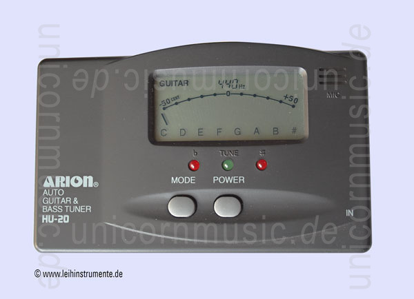 to article description / price Easy to use Guitar / Bass Tuner- ARION HU-20 + Battery