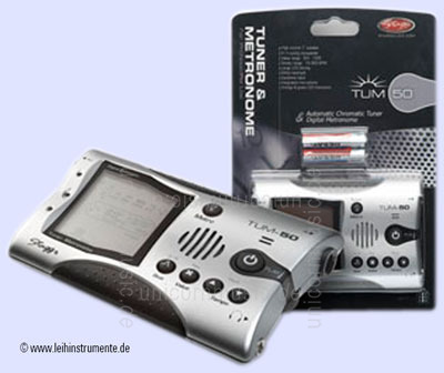to article description / price Tuner/Metronom STAGG TUM-50-RC - silver + rechargeable batteries