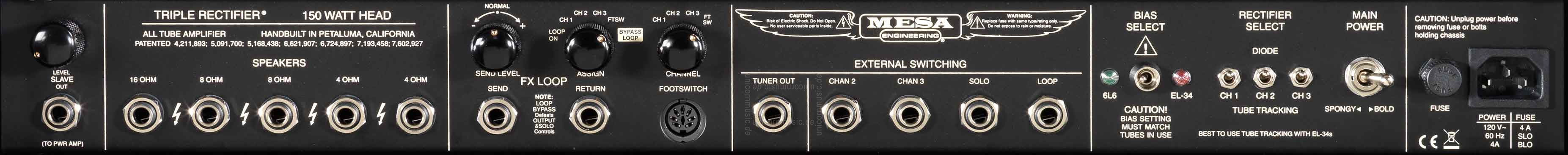 to article description / price Electric Guitar Amplifier - Mesa Boogie Triple Rectifier + 4x12" Oversize Cabinet