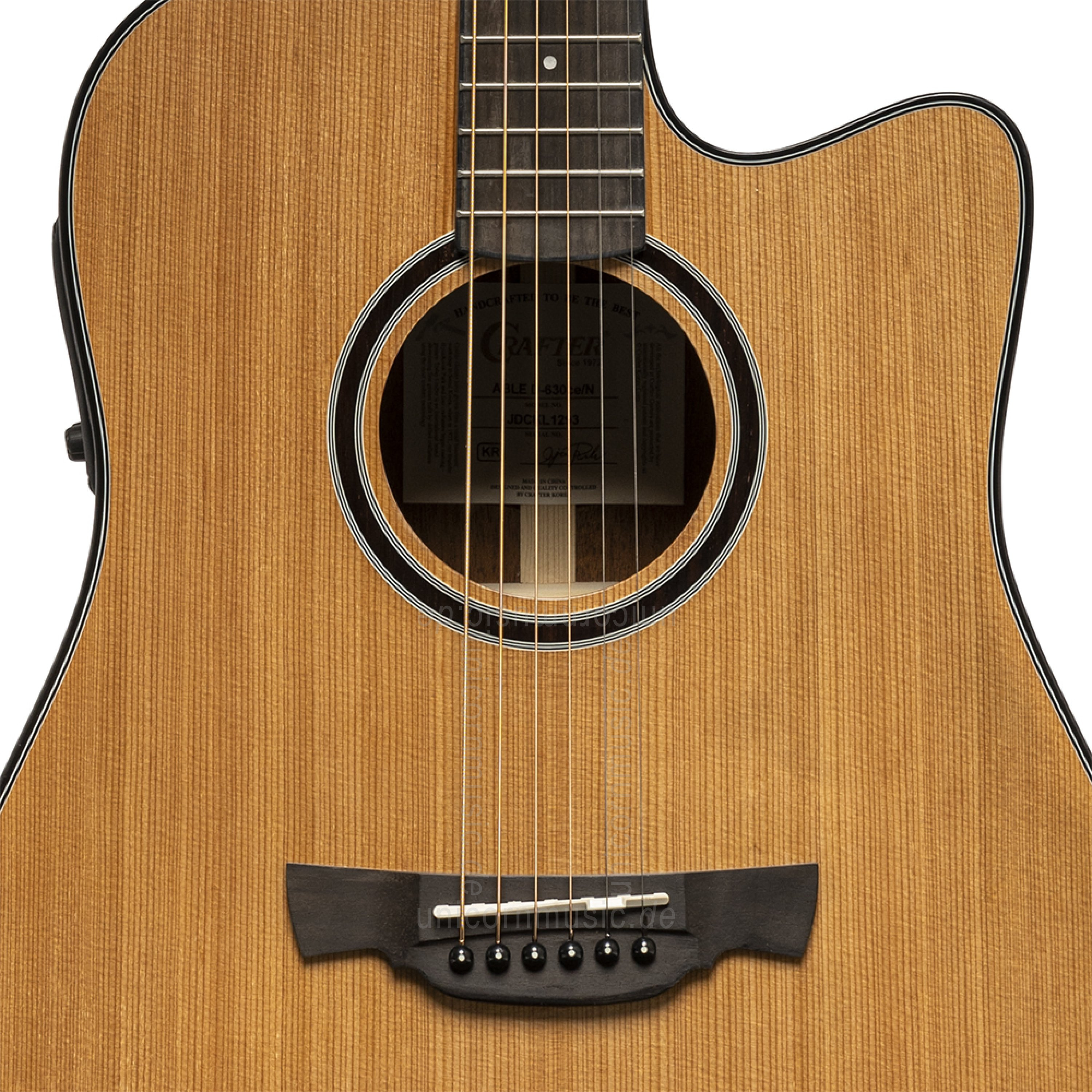 to article description / price Acoustic Guitar - CRAFTER Able D630CE N - Dreadnought - solid cedar top