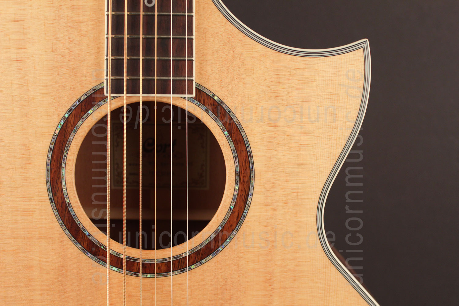 to article description / price Acoustic Guitar CORT NDX Baritone - Fishman Pickup - solid spruce top