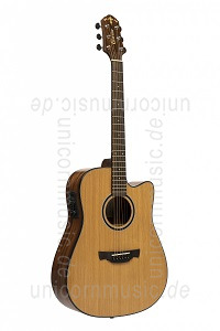 Large view Acoustic Guitar - CRAFTER Able D630CE N - Dreadnought - solid cedar top